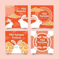 Mid Autumn Festival Card Collection vector