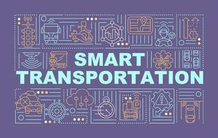 Smart transport control word concepts banner vector