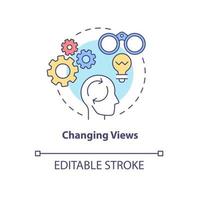 Changing views concept icon vector