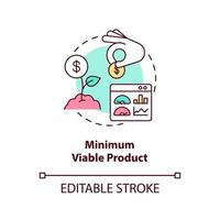 Minimum viable product concept icon vector