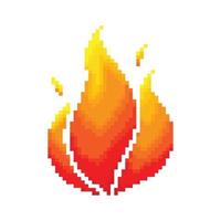 Flame pixel concept. Vector illustration