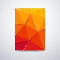 Diseño gráfico de cubierta de volante poligonal abstracto, estilo low poly vector