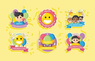 Children Day Sticker vector