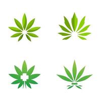 cannabis sign symbol set vector