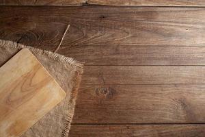 Dark old wooden table texture background top view photo