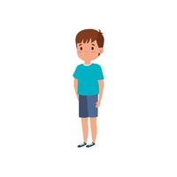 cute little boy avatar character vector