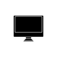 silhouette of computer desktop device isolated icon vector