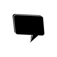 silhouette of speech bubble isolated icon vector