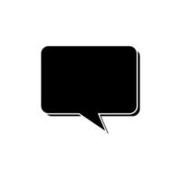 silhouette of speech bubble isolated icon vector