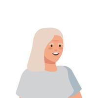 old woman elegant avatar character vector