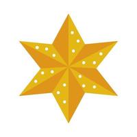 estrella, decoración, navidad, aislado, icono vector