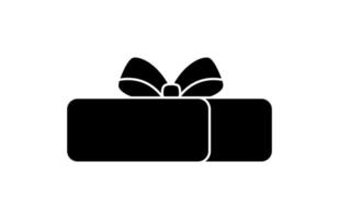silhouette of gift box present isolated icon vector