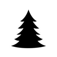 silhouette of pine tree christmas isolated icon vector