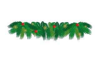 hojas tropicales de navidad con bolas vector