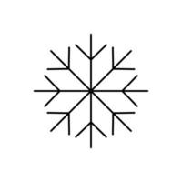 snowflake christmas decoration line style vector