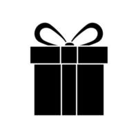 silueta de caja de regalo presente icono aislado