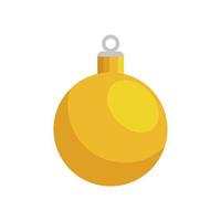 ball yellow christmas decoration isolated icon vector