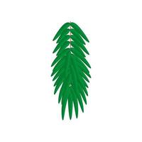 rama con hojas naturaleza ecología icono aislado vector