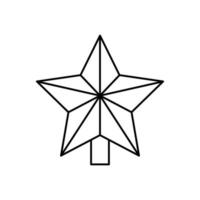 decoración de estrellas estilo de línea navideña vector