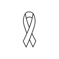 ribbon campaign line style icon vector