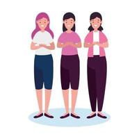 beautiful women avatar character icon vector