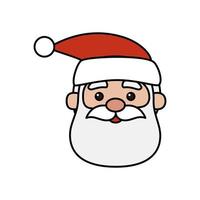 head santa claus character of merry christmas vector