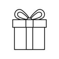 gift box present line style icon vector