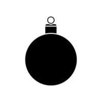silhouette of ball christmas decoration isolated icon vector