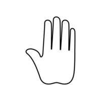 hand stop line style icon vector