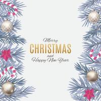 Merry Christmas and New Year Background. Vector Illustration