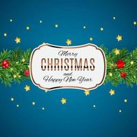 Merry Christmas and New Year Background. Vector Illustration