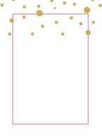 Abstract gold glitter background with polka dot confetti. vector