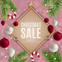 Christmas and New Year Sale Gift Voucher, Discount Coupon Template vector