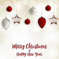 Abstract beauty Christmas and New Year background. Vector illustration