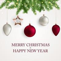 Merry Christmas and New Year Background. Vector Illustration