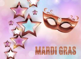 Mardi Gras Party Mask Holiday Poster Background. Vector Illustration