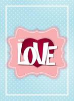 Valentine's Day Heart Symbol. Love and Feelings Background Design vector