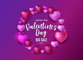 Valentine's Day Love and Feelings Sale Background Design. vector