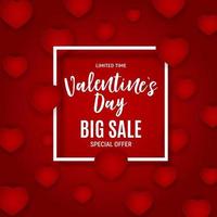 Valentine's Day Love and Feelings Sale Background Design. vector