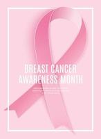 Breast Cancer Awareness Month Pink Ribbon Background vector