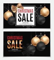 Christmas and New Year Sale Background, Discount Coupon Template vector