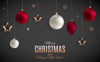 Merry Christmas and New Year Background. Vector Illustration