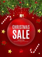 Merry Christmas and New Year Sale  Background. Vector Illustration