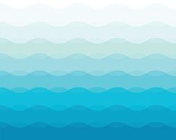 Blue wave ocean layer abstract background vector