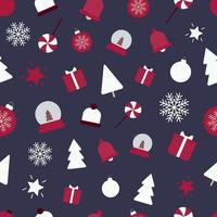Christmas Ornaments Seamless Repeat Vector Pattern
