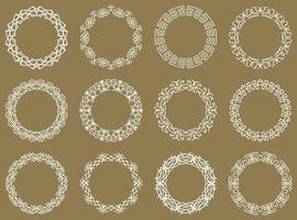 set of ornate luxury frame. Collection of mandala borders vector