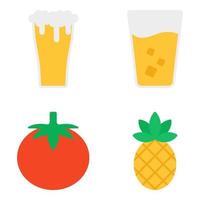 Pack of Vegetables Flat Icons vector