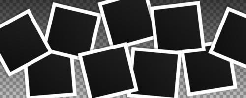 Set of square vector photo frames.