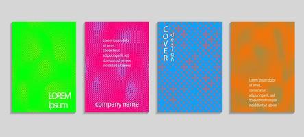 Minimal abstract vector halftone cover design template.