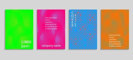 Minimal abstract vector halftone cover design template.